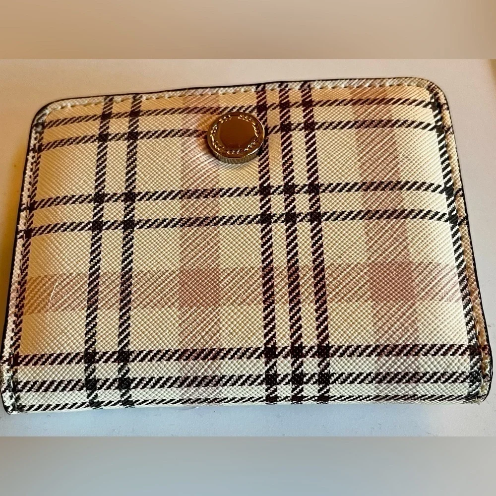 Preppy Plaid Purse & Safe Keeper Wallet Set of 2 Teen Tween Academia Y2K Money